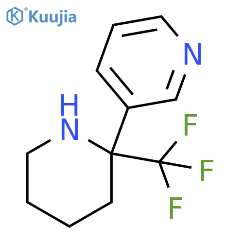 3-2-(trifluoromethyl)piperidin-2-ylpyridine structure