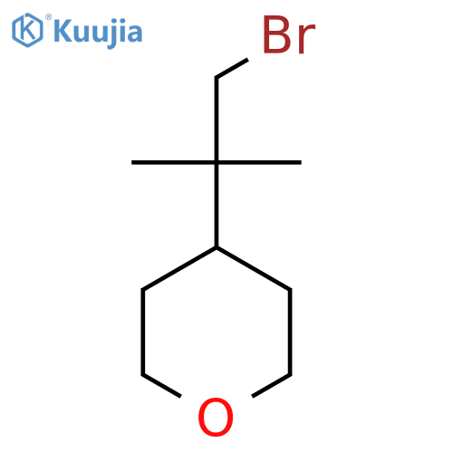 4-(1-Bromo-2-methylpropan-2-yl)oxane structure