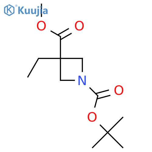 1-Tert-butyl 3-methyl 3-ethylazetidine-1,3-dicarboxylate structure