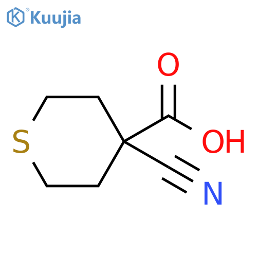 4-cyanothiane-4-carboxylic acid structure