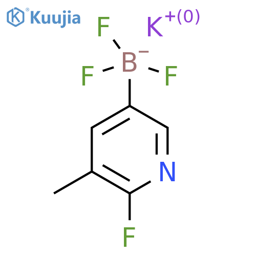 potassium trifluoro(6-fluoro-5-methylpyridin-3-yl)boranuide structure