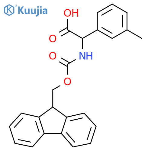 2-({(9H-fluoren-9-yl)methoxycarbonyl}amino)-2-(3-methylphenyl)acetic acid structure