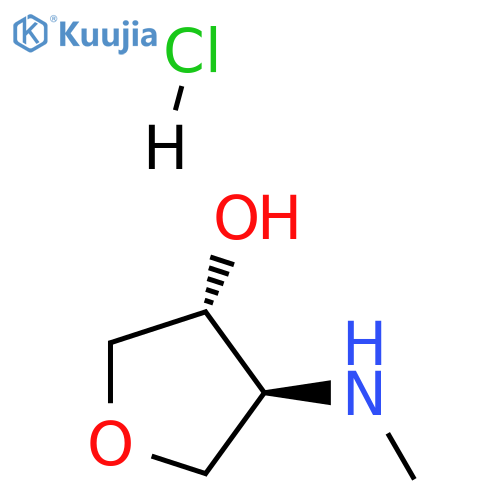 trans-4-(methylamino)tetrahydro-3-furanol hydrochloride structure