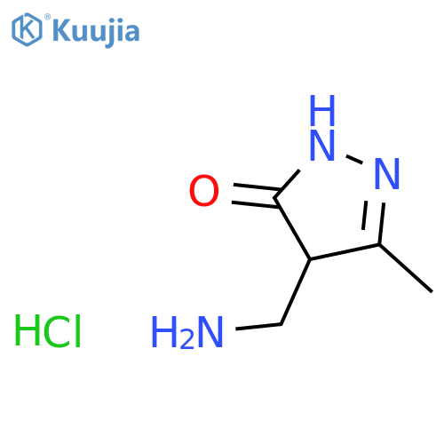 4-(Aminomethyl)-5-methyl-2,4-dihydro-3H-pyrazol-3-one hydrochloride structure