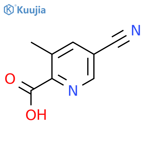 5-cyano-3-methylpyridine-2-carboxylic acid structure