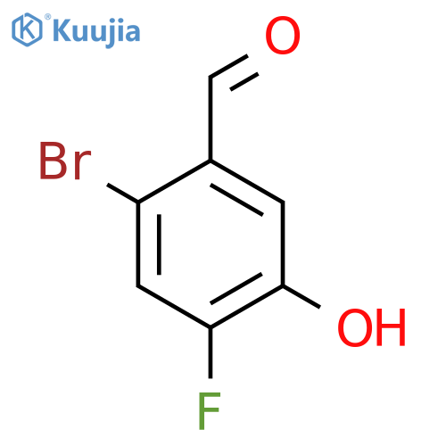 2-bromo-4-fluoro-5-hydroxybenzaldehyde structure