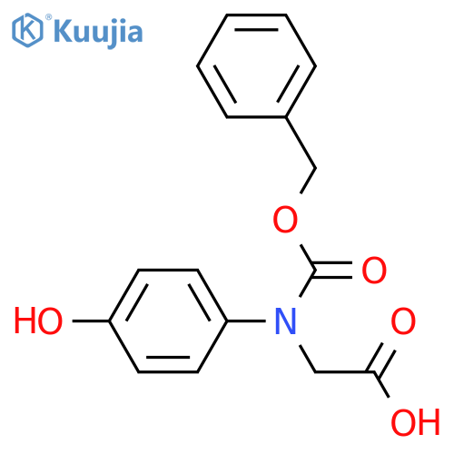 2-{(benzyloxy)carbonyl(4-hydroxyphenyl)amino}acetic acid structure