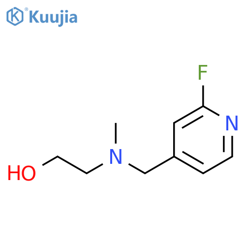 2-{(2-fluoropyridin-4-yl)methyl(methyl)amino}ethan-1-ol structure