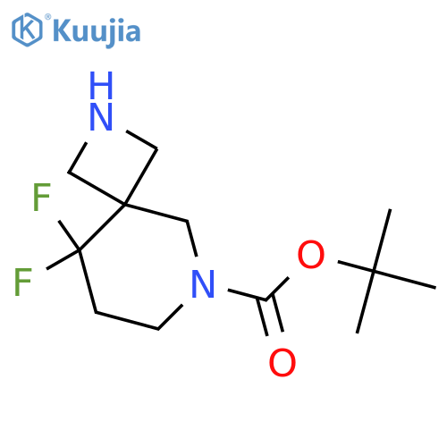 tert-butyl 9,9-difluoro-2,6-diazaspiro[3.5]nonane-6-carboxylate structure