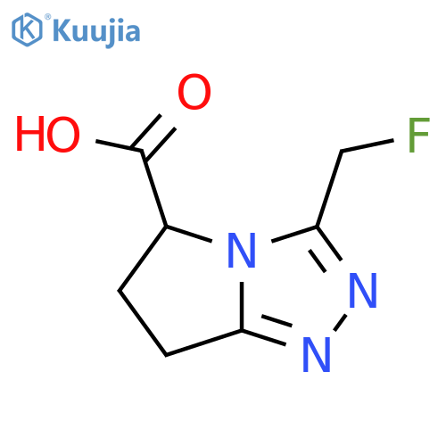 3-(fluoromethyl)-5H,6H,7H-pyrrolo[2,1-c][1,2,4]triazole-5-carboxylic acid structure