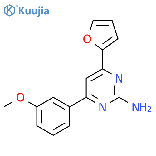 4-(furan-2-yl)-6-(3-methoxyphenyl)pyrimidin-2-amine structure