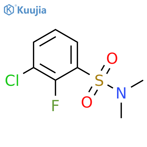 3-chloro-2-fluoro-N,N-dimethylbenzene-1-sulfonamide structure