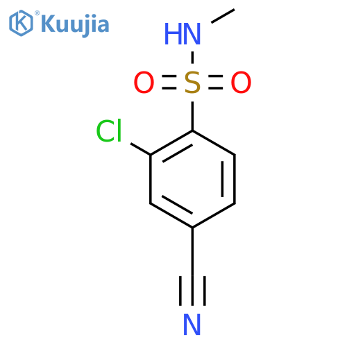 2-Chloro-4-cyano-n-methylbenzene-1-sulfonamide structure