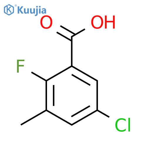 5-Chloro-2-fluoro-3-methylbenzoic acid structure