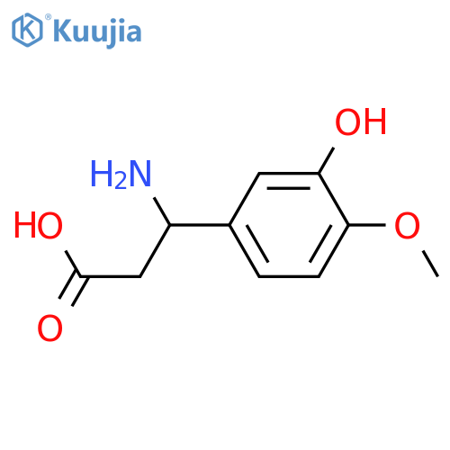 3-amino-2-(3-hydroxy-4-methoxyphenyl)propanoic acid structure