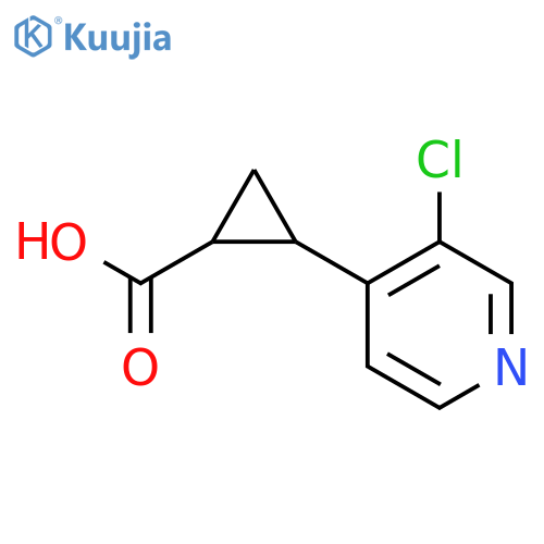 trans-2-(3-chloro-4-pyridyl)cyclopropanecarboxylic acid structure
