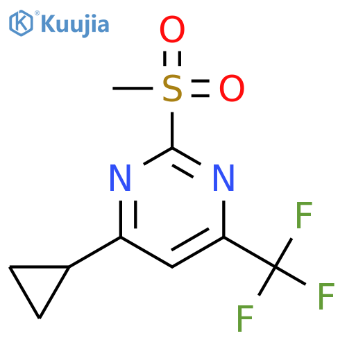 4-cyclopropyl-2-(methylsulfonyl)-6-(trifluoromethyl)pyrimidine structure