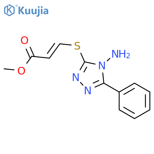 2-Propenoic acid,3-[(4-amino-5-phenyl-4H-1,2,4-triazol-3-yl)thio]-, methyl ester structure