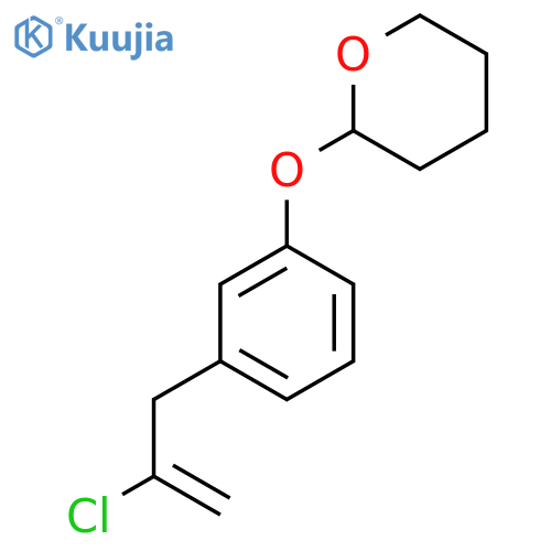 2-Chloro-3-(3-(Tetrahydro-pyran-2-yloxy)phenyl)-1-propene structure
