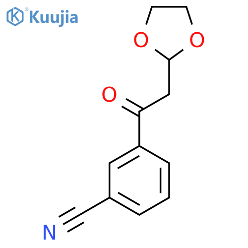 1-(3-Cyano-phenyl)-2-(1,3-dioxolan-2-yl)-ethanone structure