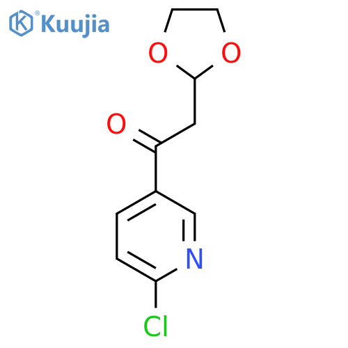 1-(6-Chloro-pyridin-3-yl)-2-(1,3-dioxolan-2-yl)-ethanone structure