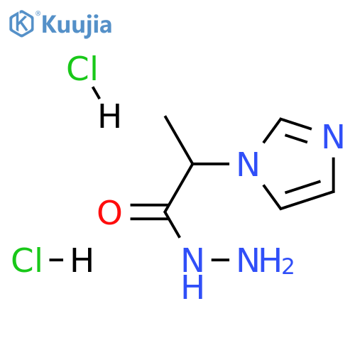 2-(1H-imidazol-1-yl)propanohydrazide dihydrochloride structure