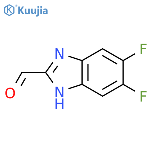 5,6-difluoro-1H-1,3-benzodiazole-2-carbaldehyde structure