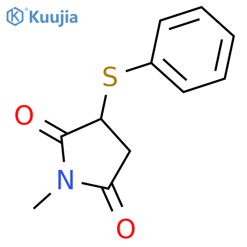 2,5-Pyrrolidinedione, 1-methyl-3-(phenylthio)- structure