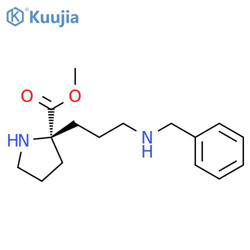 2-[3-[(Phenylmethyl)amino]propyl]proline methyl ester structure