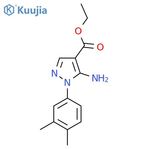 Ethyl 5-amino-1-(3,4-dimethylphenyl)-1H-pyrazole-4-carboxylate structure