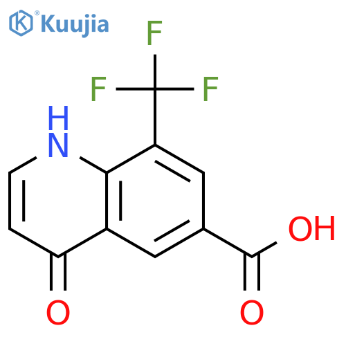 4-hydroxy-8-(trifluoromethyl)quinoline-6-carboxylic acid structure