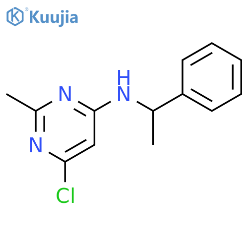 6-chloro-2-methyl-N-(1-phenylethyl)pyrimidin-4-amine structure