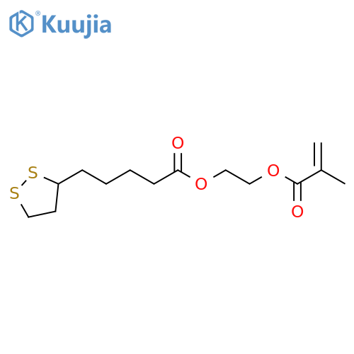 1,2-Dithiolane-3-pentanoic acid, 2-[(2-methyl-1-oxo-2-propen-1-yl)oxy]ethyl ester structure