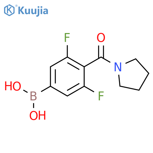 [3,5-DIFLUORO-4-(1-PYRROLIDINYLCARBONYL)PHENYL]BORONIC ACID structure