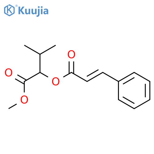 Butanoic acid,3-methyl-2-[[(2E)-1-oxo-3-phenyl-2-propen-1-yl]oxy]-, methyl ester, (2R)- structure