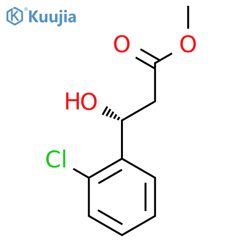 methyl (3R)-3-(2-chlorophenyl)-3-hydroxypropanoate structure