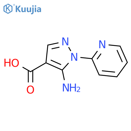 5-amino-1-(pyridin-2-yl)-1H-pyrazole-4-carboxylic acid structure