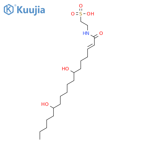 Ethanesulfonic acid,2-[(7,13-dihydroxy-1-oxo-2-octadecenyl)amino]- (9CI) structure