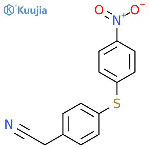 Benzeneacetonitrile, 4-[(4-nitrophenyl)thio]- structure