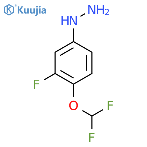 4-(Difluoromethoxy)-3-fluorophenylhydrazine structure