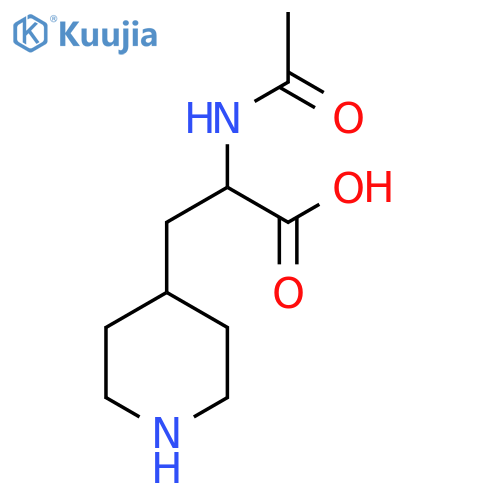 2-Acetamido-3-(piperidin-4-yl)propanoic acid structure