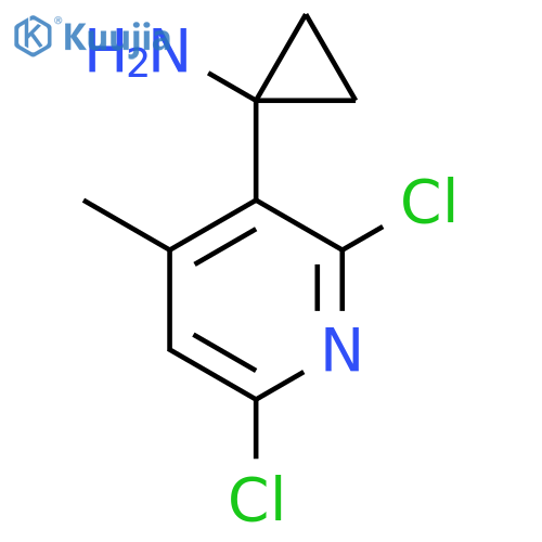 1-(2,6-dichloro-4-methylpyridin-3-yl)cyclopropan-1-amine structure