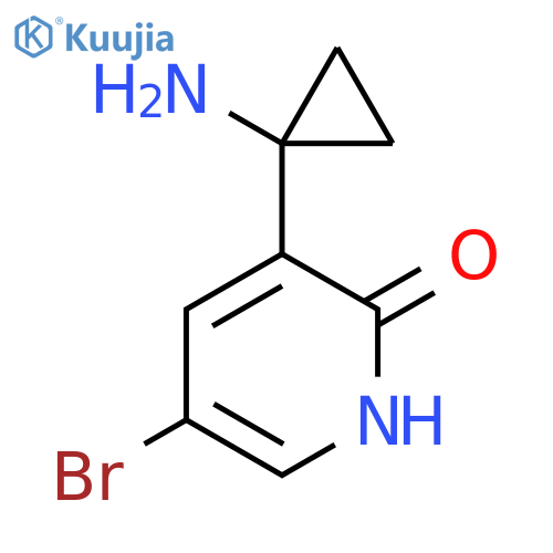 3-(1-Aminocyclopropyl)-5-bromopyridin-2-ol structure
