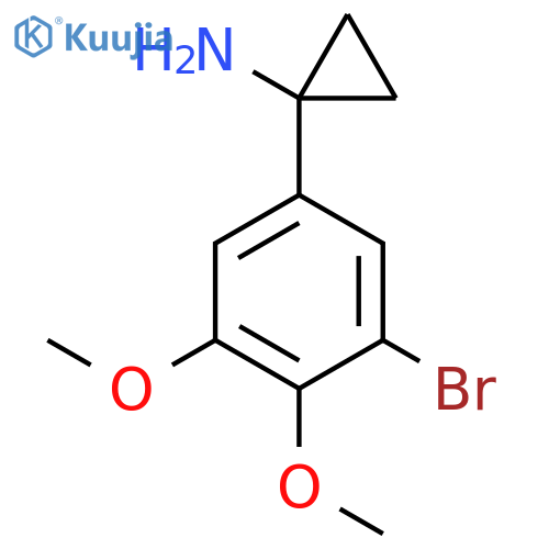 1-(3-bromo-4,5-dimethoxyphenyl)cyclopropan-1-amine structure