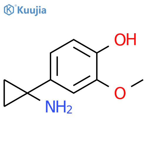 4-(1-aminocyclopropyl)-2-methoxyphenol structure