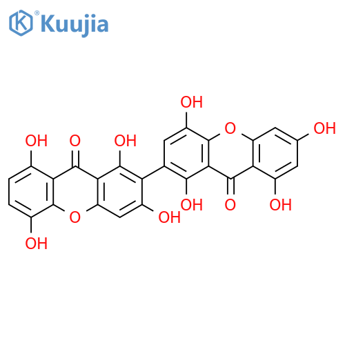 [2,2'-Bi-9H-xanthene]-9,9'-dione,1,1',3,4',5,6',8,8'-octahydroxy- structure