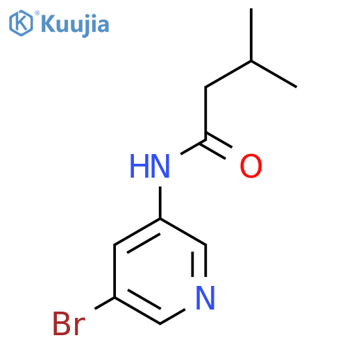 N-(5-bromo-3-pyridyl)-3-methyl-butanamide structure
