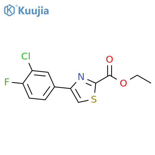 ethyl 4-(3-chloro-4-fluorophenyl)thiazole-2-carboxylate structure