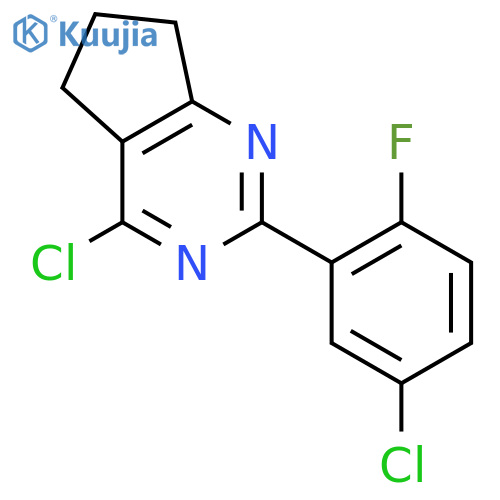 4-Chloro-2-(5-chloro-2-fluorophenyl)-6,7-dihydro-5H-cyclopenta[d]pyrimidine structure