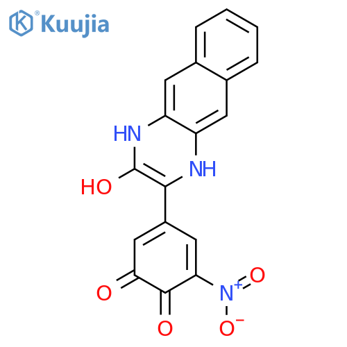 Benzo[g]quinoxalin-2(1H)-one,3-(3,4-dihydroxy-5-nitrophenyl)- structure